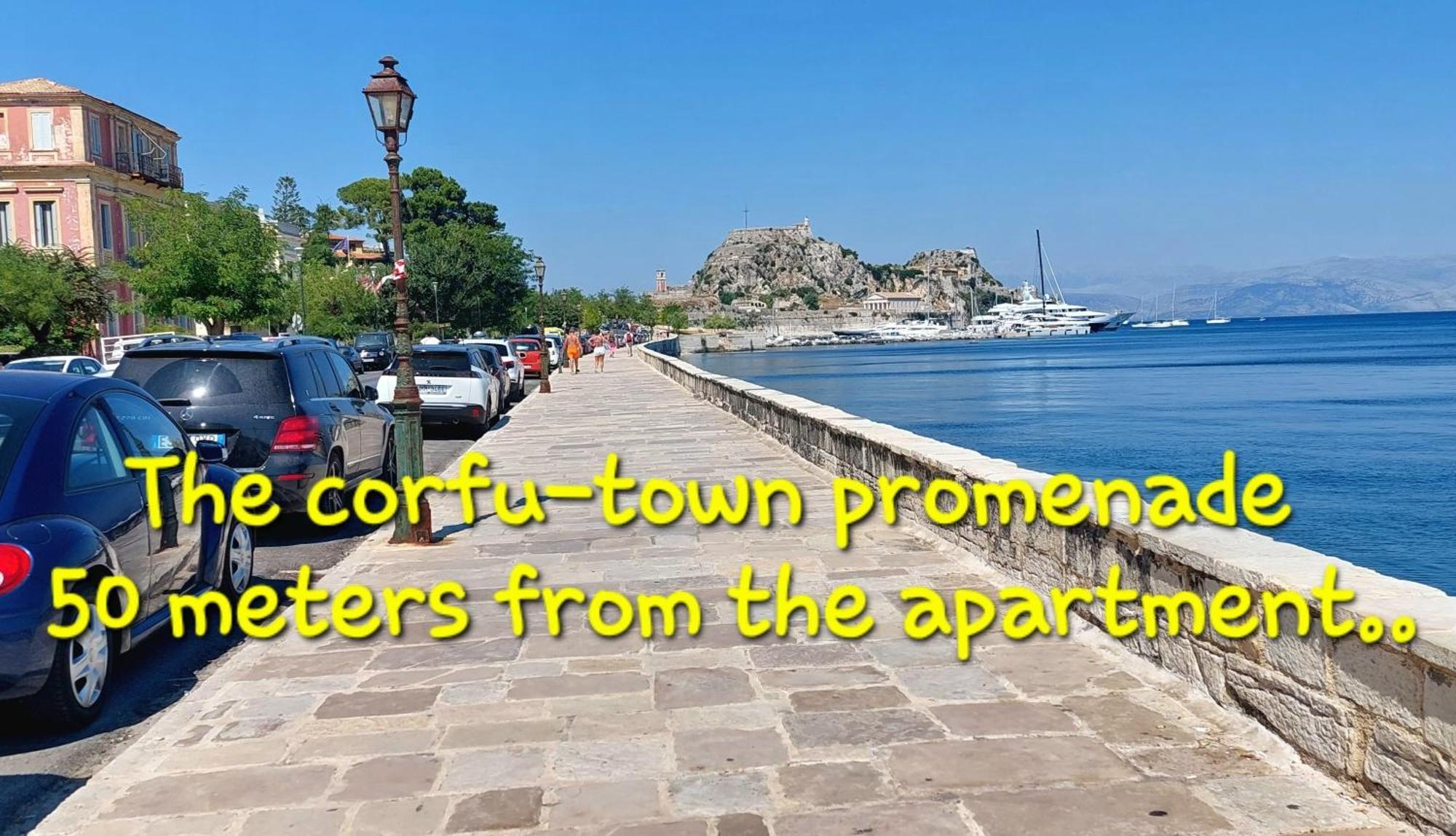 Aay- Best Corfu Town & Sea Apart 2Bedroom Renovated + Lift / Comfy&Design+Wifi Екстер'єр фото